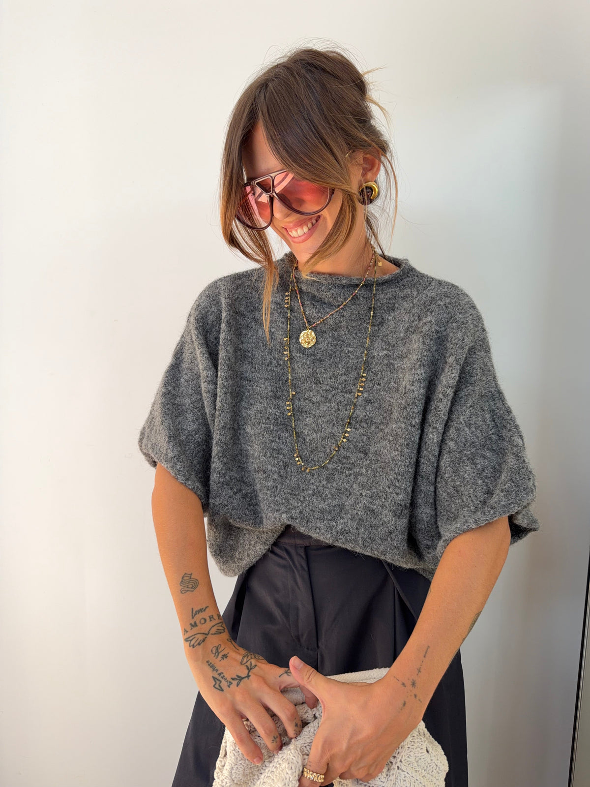 Pull Paris - gris foncé